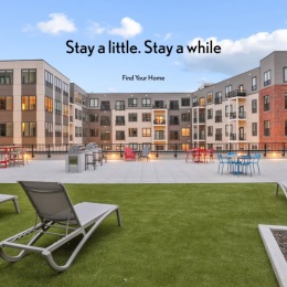 The art of exceptional living a lawn chair in an activity field near an apartment